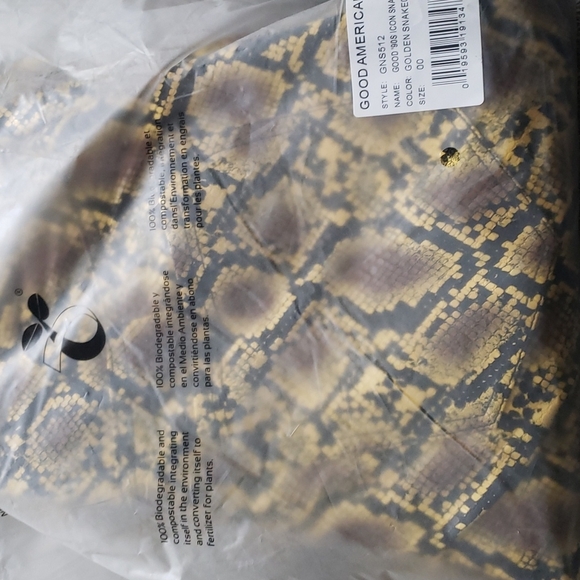 Good American Snake Print Skinny Edgy Chic Jeans High Rise Faux Stretch - Picture 6 of 6